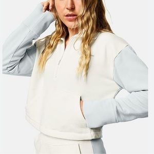 Outdoor Voices Pickup 1/4 Zip Colorblock Sweatshirt Large